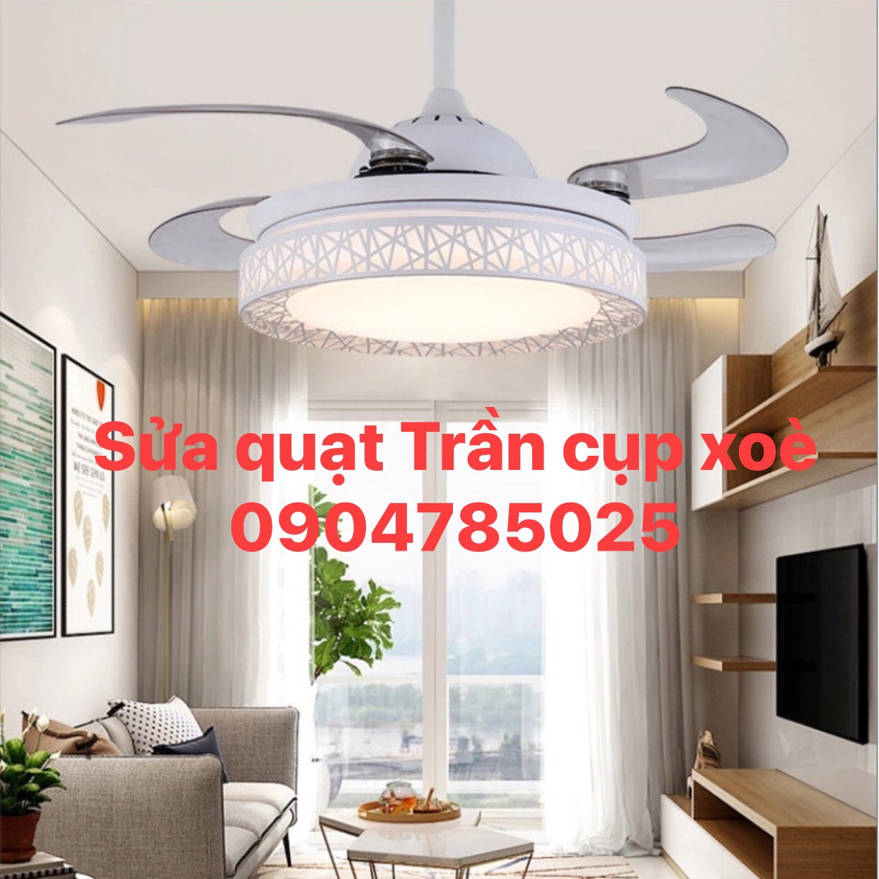 Sửa chữa quạt trần cụp xòe tại nhà Hà Nội