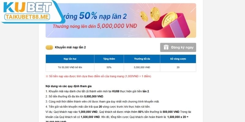 Chú ý khi tham dự khuyến mãi Kubet