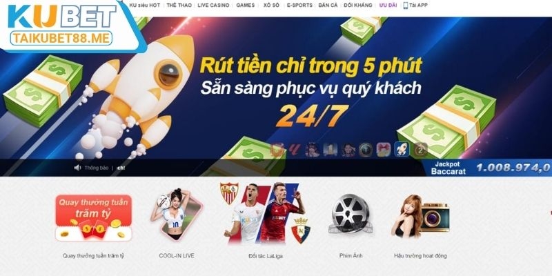 Hệ thống nạp rút siêu tiện lợi của Kubet